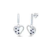 1/5CTW-DIA NK 1/20CTW-RD-BS NAT GEM HEART DANGLING EARRING